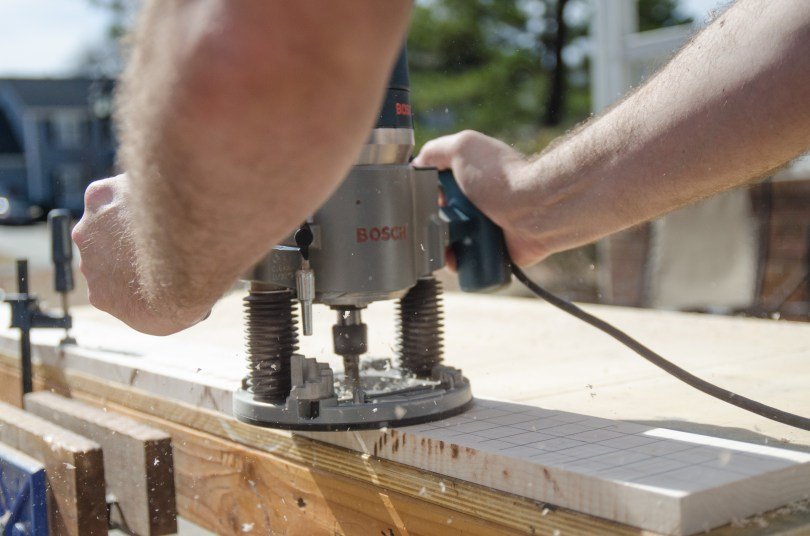 magnet holes with router