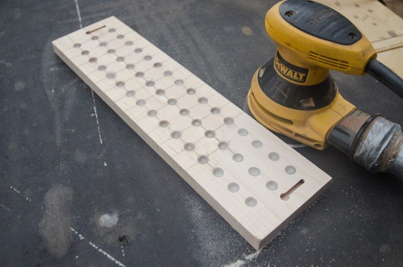 magnetic knife rack sanding