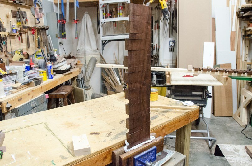 walnut coat rack