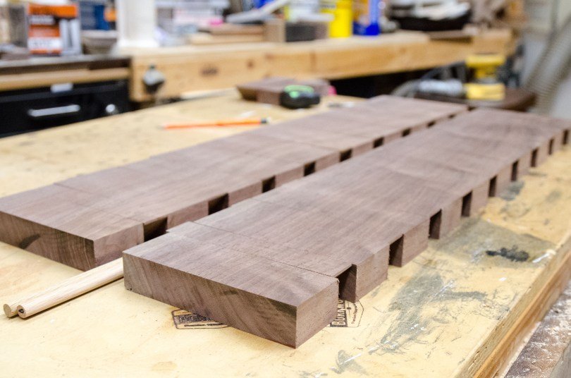 walnut wood coat rack