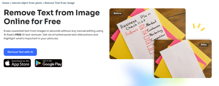 Free Text Remove From Image Online 